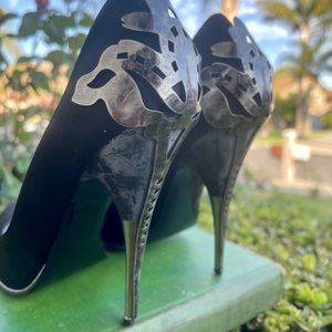Stella McCartney Filigree Black Heels Pumps 41 11